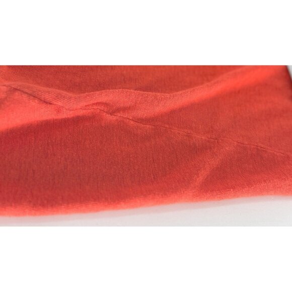 Tahari Plus Size Red Orange V-Neck 100% Linen Tee‎ Shirt Size 3x Cropped? Boho - Picture 8 of 10